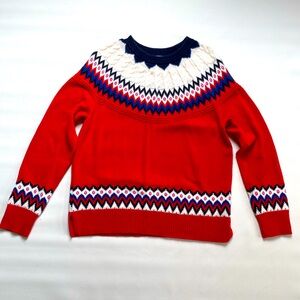 Fair Isle Pattern Sweater Womens Large Charter Club
